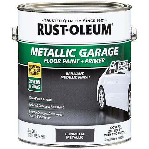 Rust-Oleum Concrete and Garage Metallic Floor Paint - Gallon (2 Count) 349353 Rust-Oleum Gunmetal