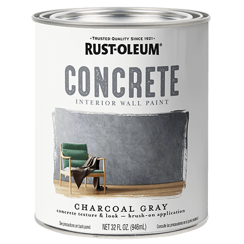 Rust-Oleum Concrete Interior Wall Paint - Quart (2Count) 379906 Rust-Oleum Charcoal Gray