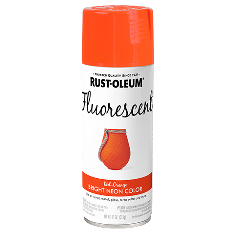 Rust-Oleum Fluorescent Spray - 11oz (6 Count) 1955830 Rust-Oleum Fluorescent Red-Orange