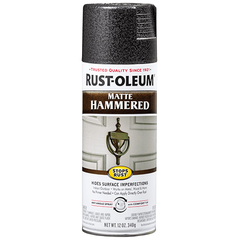 Rust-Oleum Hammered Spray Paint - 12oz (6 Count) 300607 Rust-Oleum Matte Black