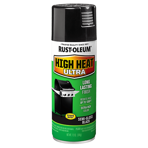 Rust-Oleum High Heat Ultra - 12oz Spray (6 Count) 241169 Rust-Oleum Semi-Gloss Black