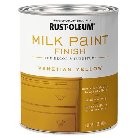 Rust-Oleum Milk Paint Finish - Quart (2 Count) 334195 Rust-Oleum Venetian Yellow