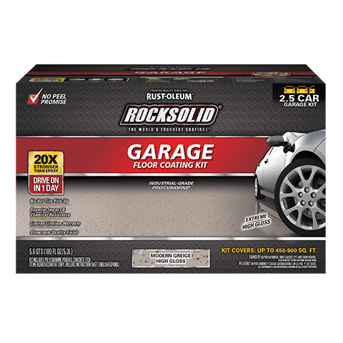 Rust-Oleum Rocksolid Polycuramine® Garage Floor Coating Kit 381087 Rust-Oleum 180 fl. oz. Modern Greige