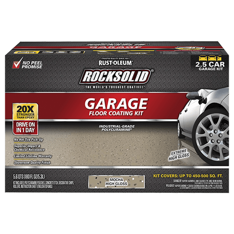 Rust-Oleum Rocksolid Polycuramine® Garage Floor Coating Kit 293517 Rust-Oleum 180 fl. oz. Mocha High Gloss
