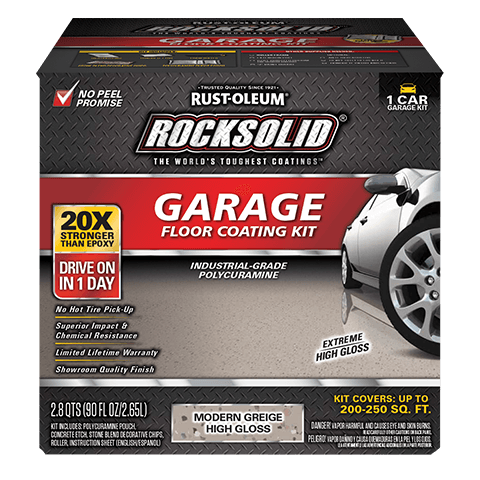 Rust-Oleum Rocksolid Polycuramine® Garage Floor Coating Kit 381086 Rust-Oleum 90 fl. oz. Modern Greige