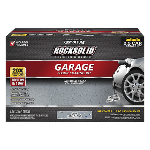 Rust-Oleum Rocksolid Polycuramine® Garage Floor Coating Kit 293513 Rust-Oleum 180 fl. oz. Gray High Gloss