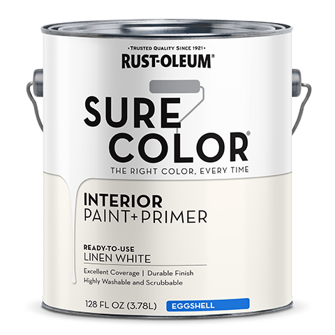 Rust-Oleum Sure Color Wall Paint - Gallon (2 Count) 380220 Rust-Oleum Eggshell Linen White