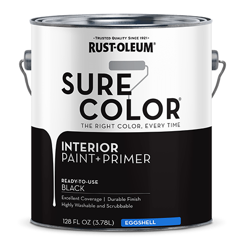 Rust-Oleum Sure Color Wall Paint - Gallon (2 Count) 380218 Rust-Oleum Eggshell Black