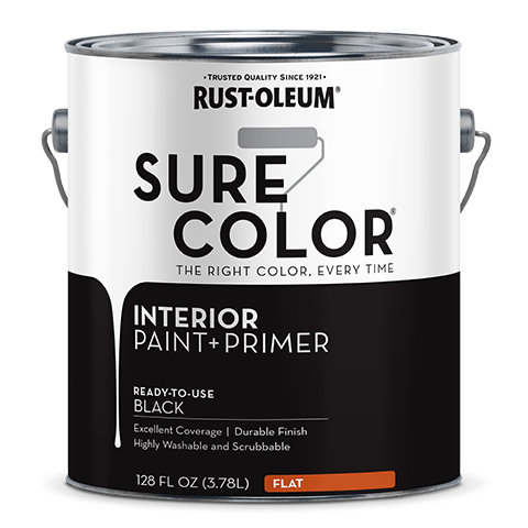 Rust-Oleum Sure Color Wall Paint - Gallon (2 Count) 380216 Rust-Oleum Flat Black