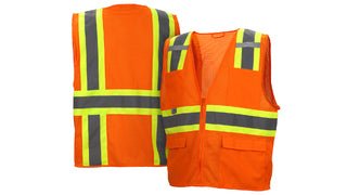 RVZ23 Series Class 2 Hi-Vis Orange & Lime Safety Vests (Pack of 5) Pyramex
