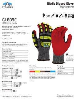 Sandy Nitrile Gloves Pyramex