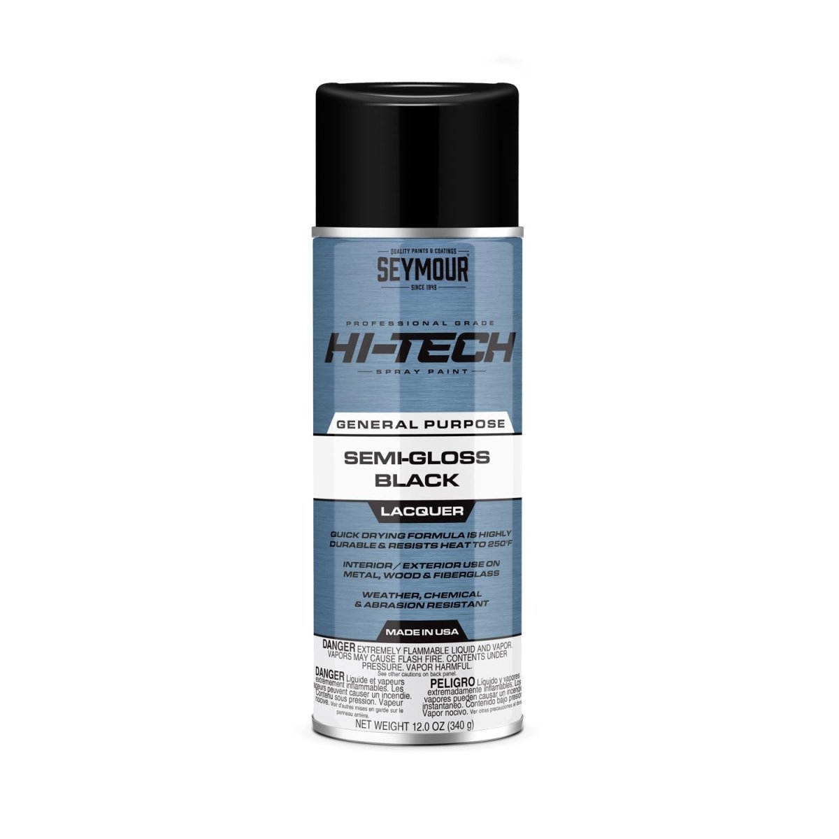 Seymour Hi-Tech Lacquer Spray Paint - Case of 6 16-838 Seymour Semi-Gloss Black