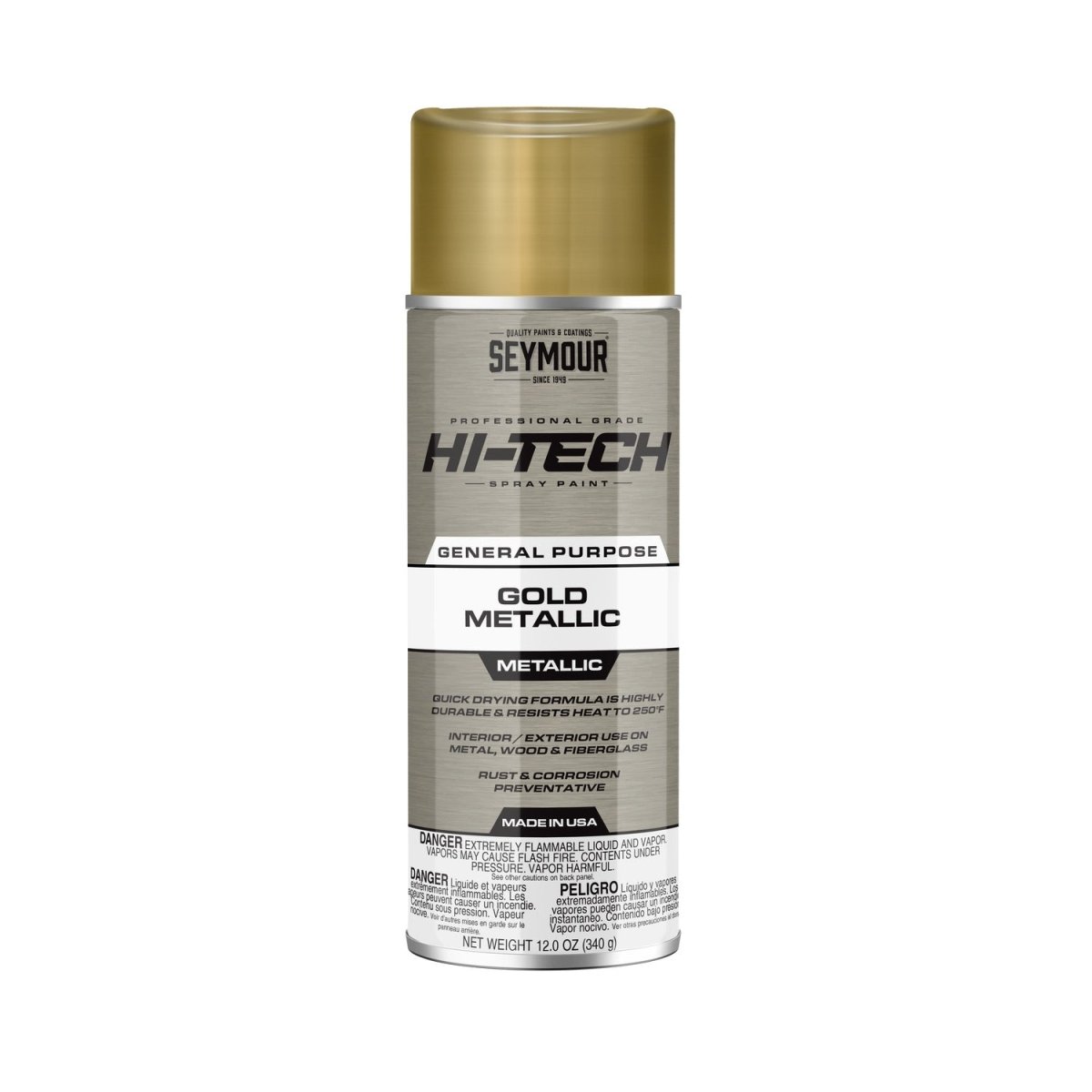 Seymour Hi-Tech Lacquer Spray Paint - Case of 6 16-812 Seymour Gold Metallic