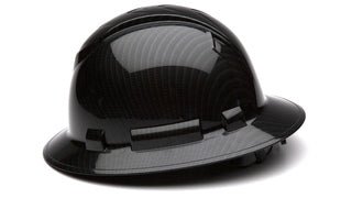 Shiny Black Ridgeline Full Brim Hard Hat (case of 12) Pyramex