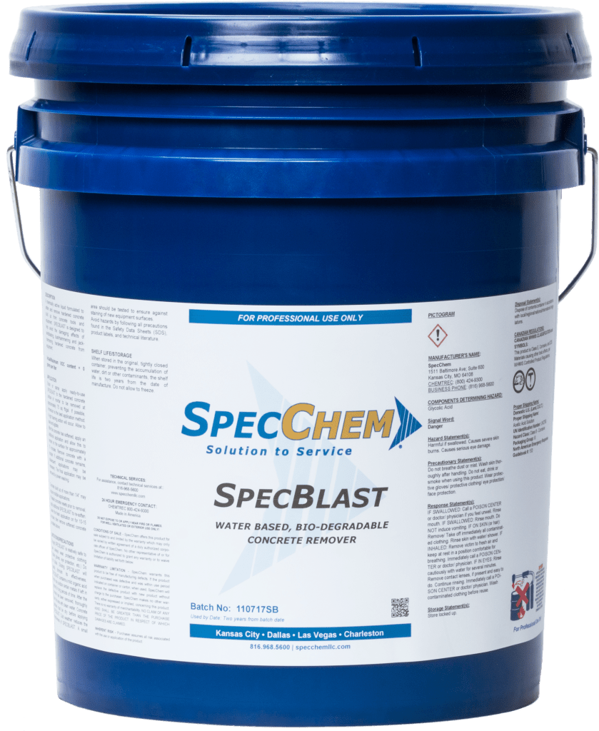 SpecBlast Water-based, Bio-degradable Concrete Remover SpecChem
