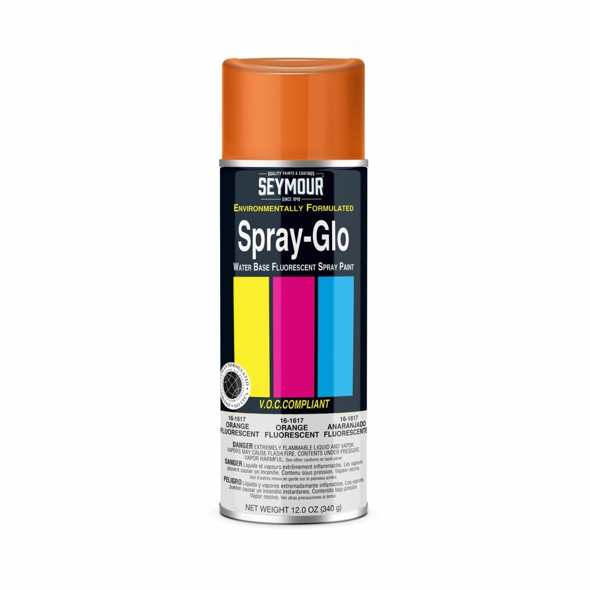 Spray-Glo Fluorescent Spray Paint - Case of 6 16-1617 Seymour Fluorescent Orange