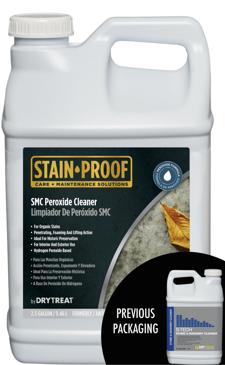 Stain Proof SMC Peroxide Cleaner formerly Dry Treat S-Tech Stone & Masonry Cleaner 151000 Dry Treat 2.5 Gallon