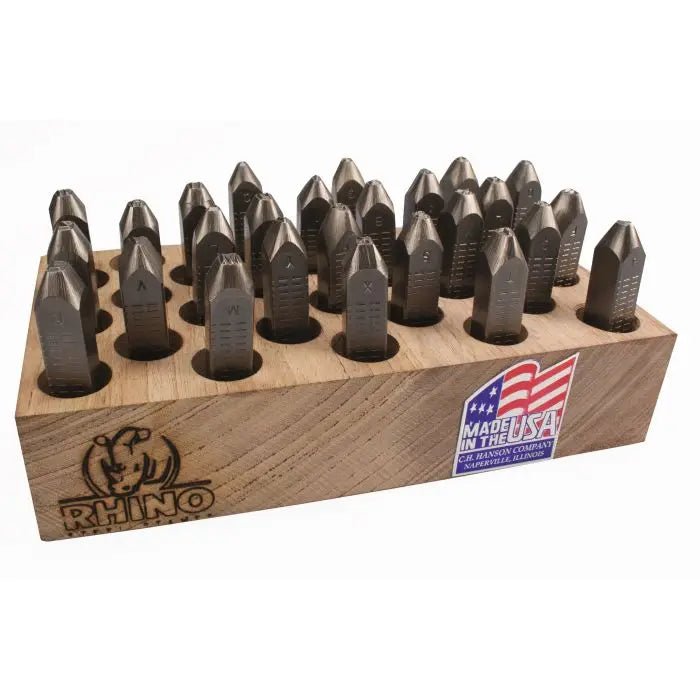 Stamp Set-1/8" Letter Rhino 26Pcs. CH Hanson