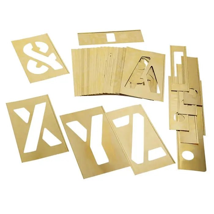 Stencil Set-Letter 10" Brass 33Pcs. CH Hanson