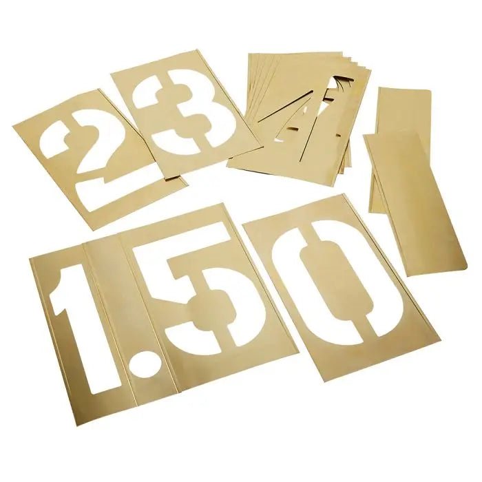 Stencil Set-Numbers 12" Brass 13Pcs. CH Hanson