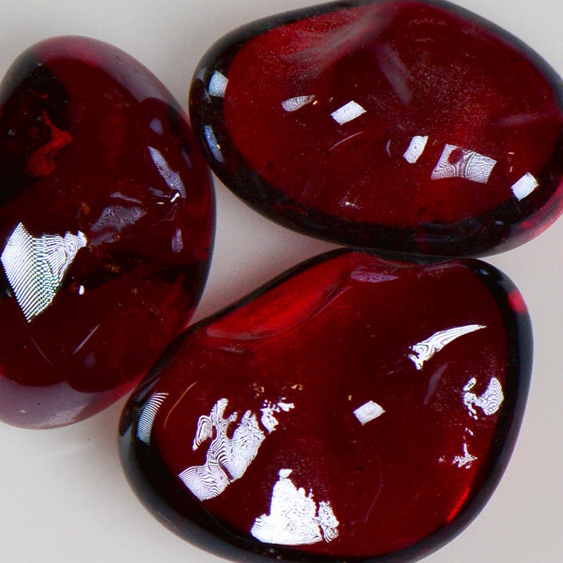 Strawberry Iridescent Jelly Bean Glass American Specialty Glass