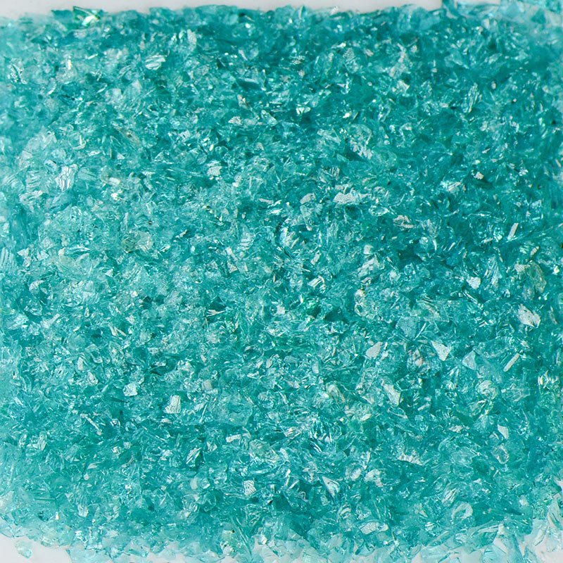 Teal Terrazzo Glass TTEALZZ0-50 American Specialty Glass 50 Lb. #0 (1/16" - 1/8")