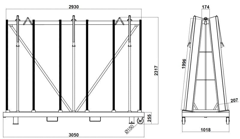 Transport Frame Mod TF3050H Aardwolf