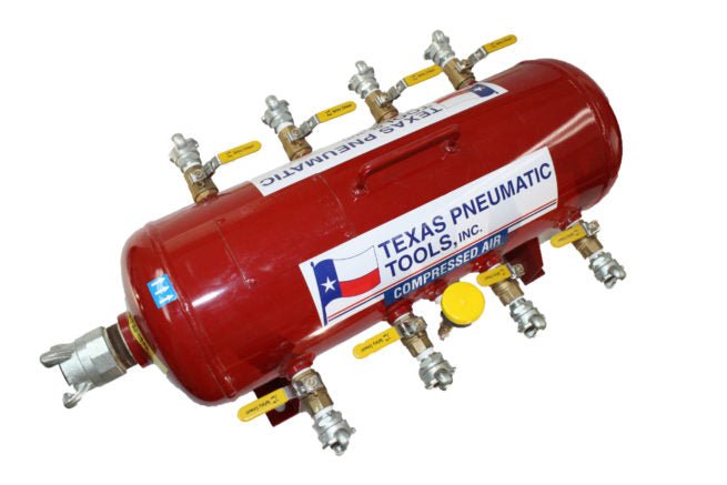 TX-2AMF - Air Manifold (15 Gal, ASME Tank) Texas Pneumatic Tools