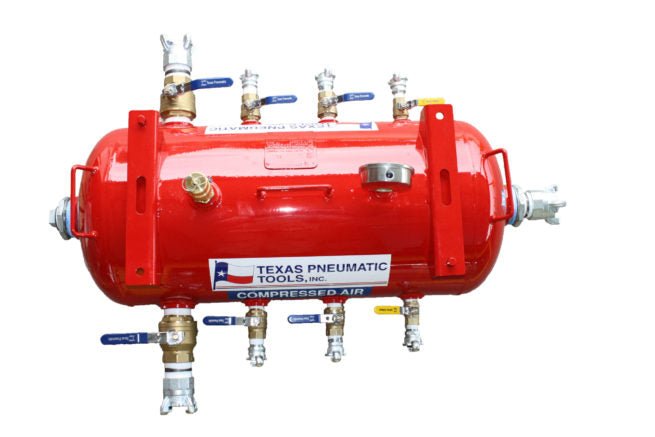 TX-4AMF - Air Manifold (30 Gal, ASME Tank) Texas Pneumatic Tools