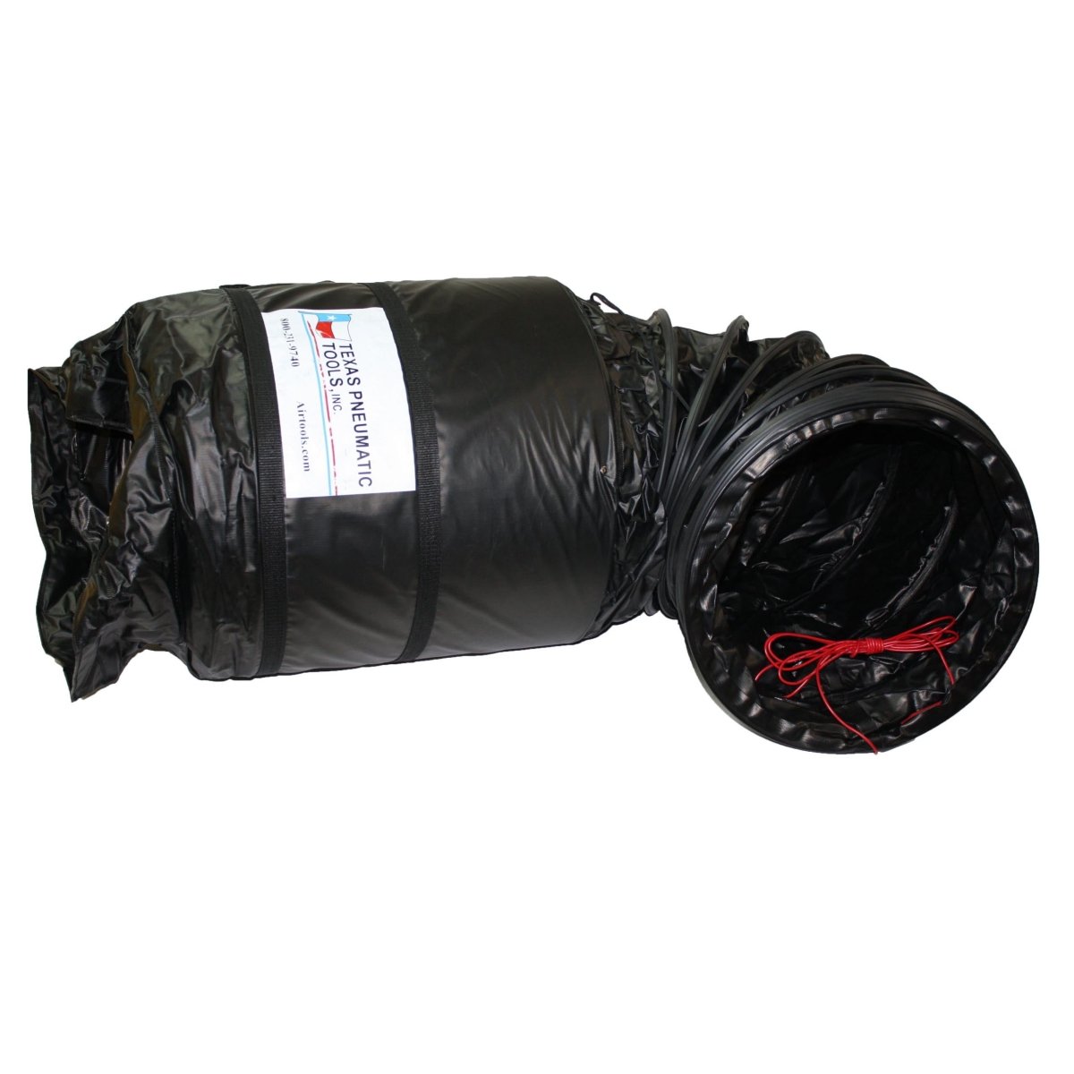 TX-SAC-N-GO-16-C - 16" Electrically Conductive Ducting w/ Attached Storage Bag Texas Pneumatic Tools