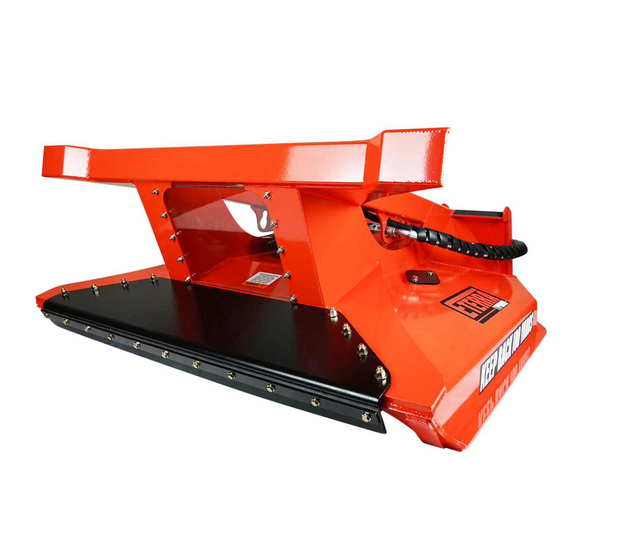 Typhoon 60" Skid Steer Clearing Mower Attachment - Powdered Coated Orange Eterra