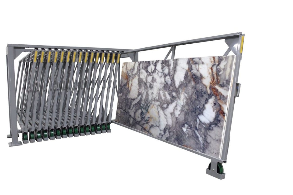 Vertical Glide Out Slab Storage Rack Rack Engineering Division