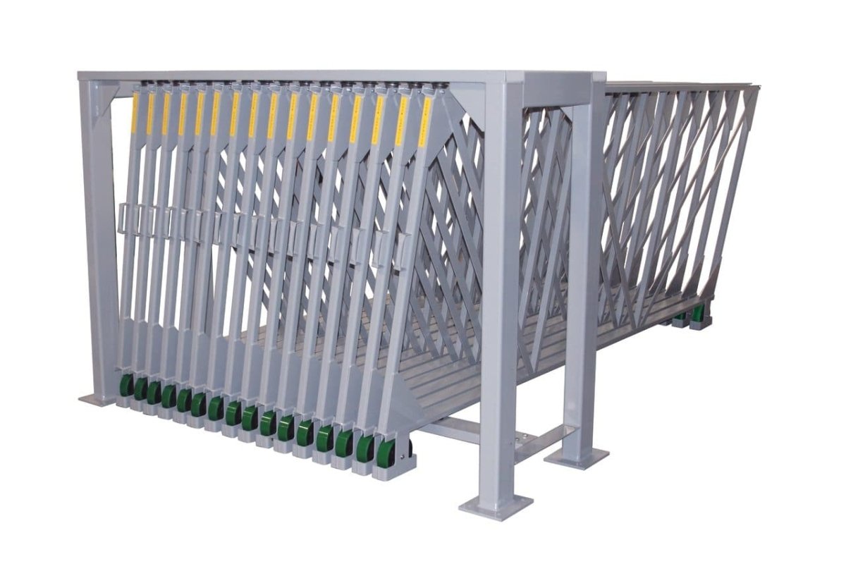 Vertical Glide Out Slab Storage Rack Rack Engineering Division