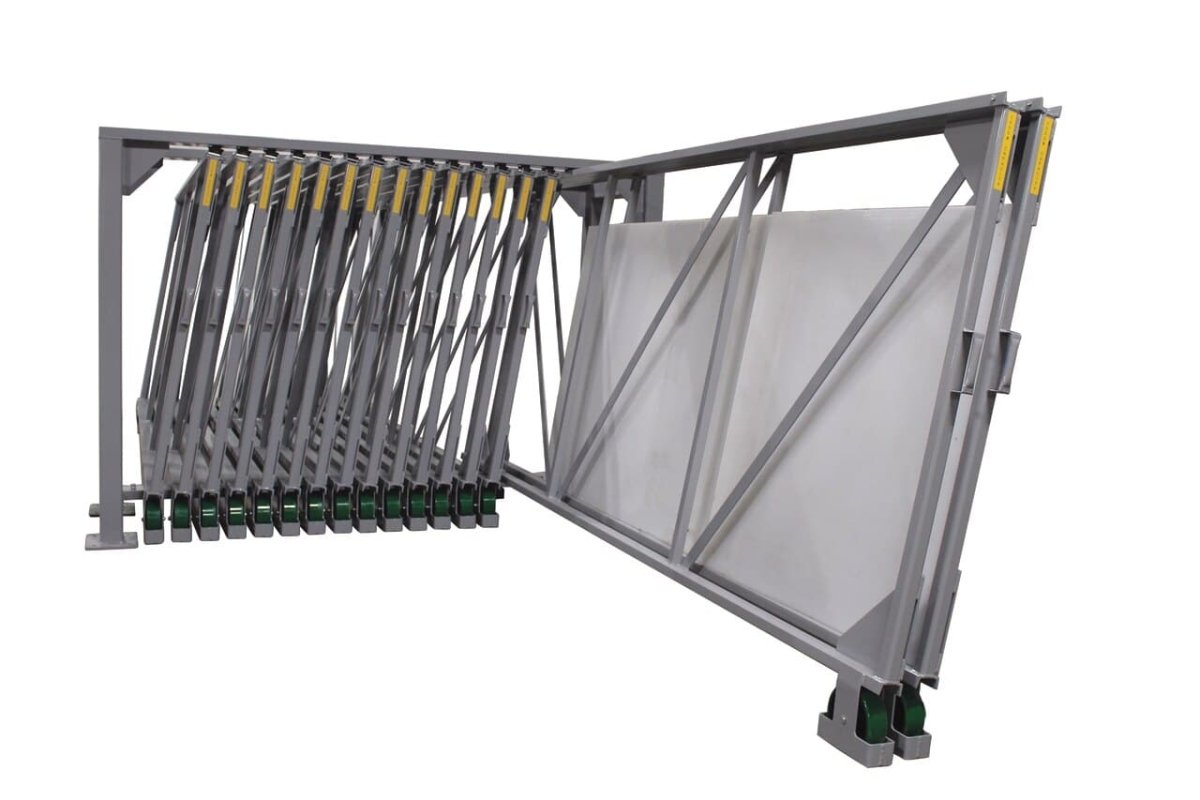 Vertical Glide Out Slab Storage Rack Rack Engineering Division