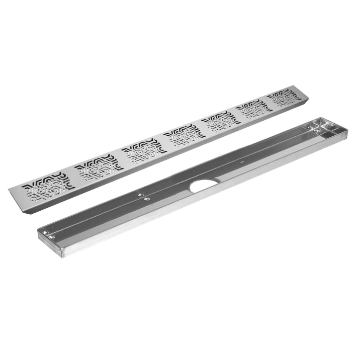 VLMP Drain Channel and Design Grate Penta Stainless Steel Brushed Dural
