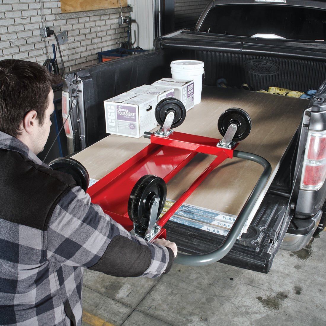 Wall Hauler Series 3600 Drywall Cart Removable Handle (BuildMan Pro) MetalTech