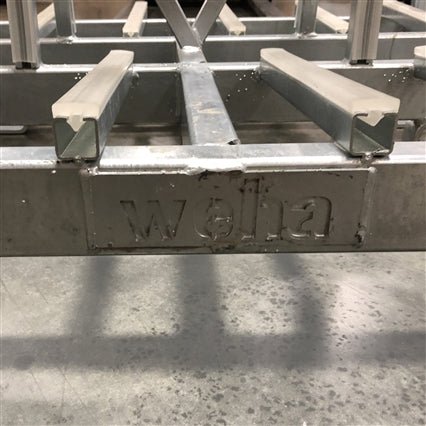 Weha Large Double Sided A frame Transport Cart 96" x 43" x 68" Weha