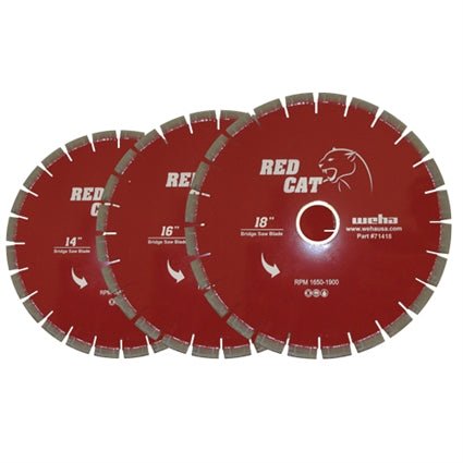 Weha Red Cat 14" Diamond Bridge Saw Blade for Granite, Quartz, Quartzite, Marble Weha