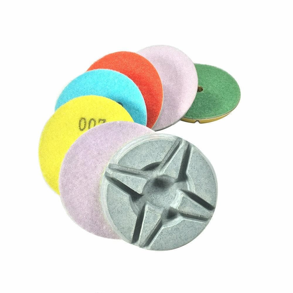 White Floor Polishing Pads: 3 Inch WFPP-3-50 Diamond Tool Store 50