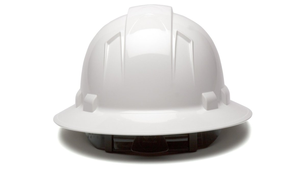 White Ridgeline Full Brim Hard Hat Pyramex