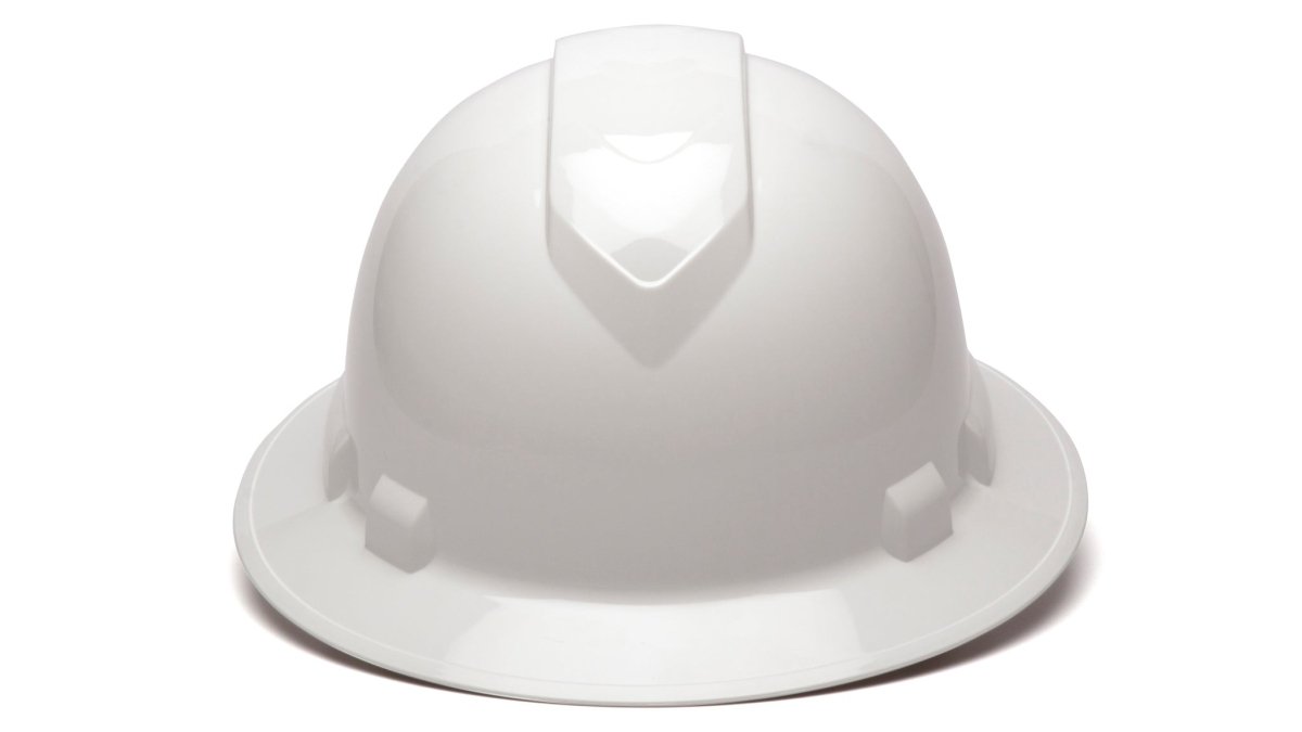 White Ridgeline Full Brim Hard Hat Pyramex