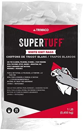 White T-Shirt Knit Rags Trimaco