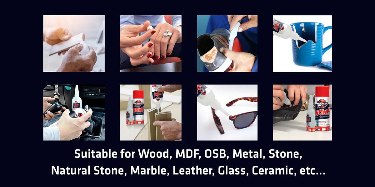 WOW! Super Fast Adhesive CA Glue (3.50 oz.) - Case of 12 Kraken Bond