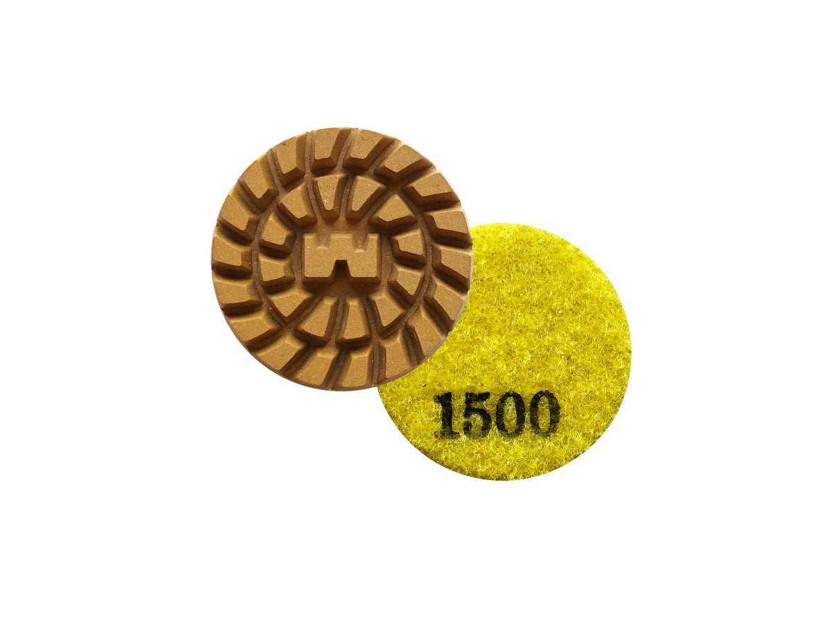 WS Resin 3" Diamond Concrete Polishing Pads (Set of 9) 114183 Diamond Products 1500