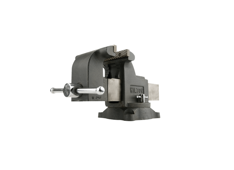 WS8, Shop Vise, 8" Jaw Width, 8" Jaw Opening, 4" Throat Depth Wilton