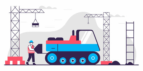 Concrete buggy hauling material on a construction jobsite