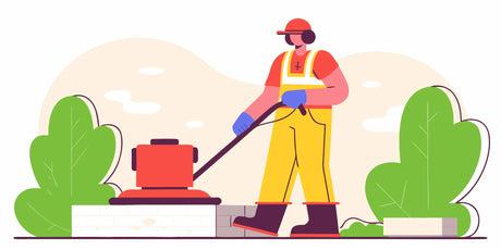 Professional using a paver lifter tool to install large stone pavers