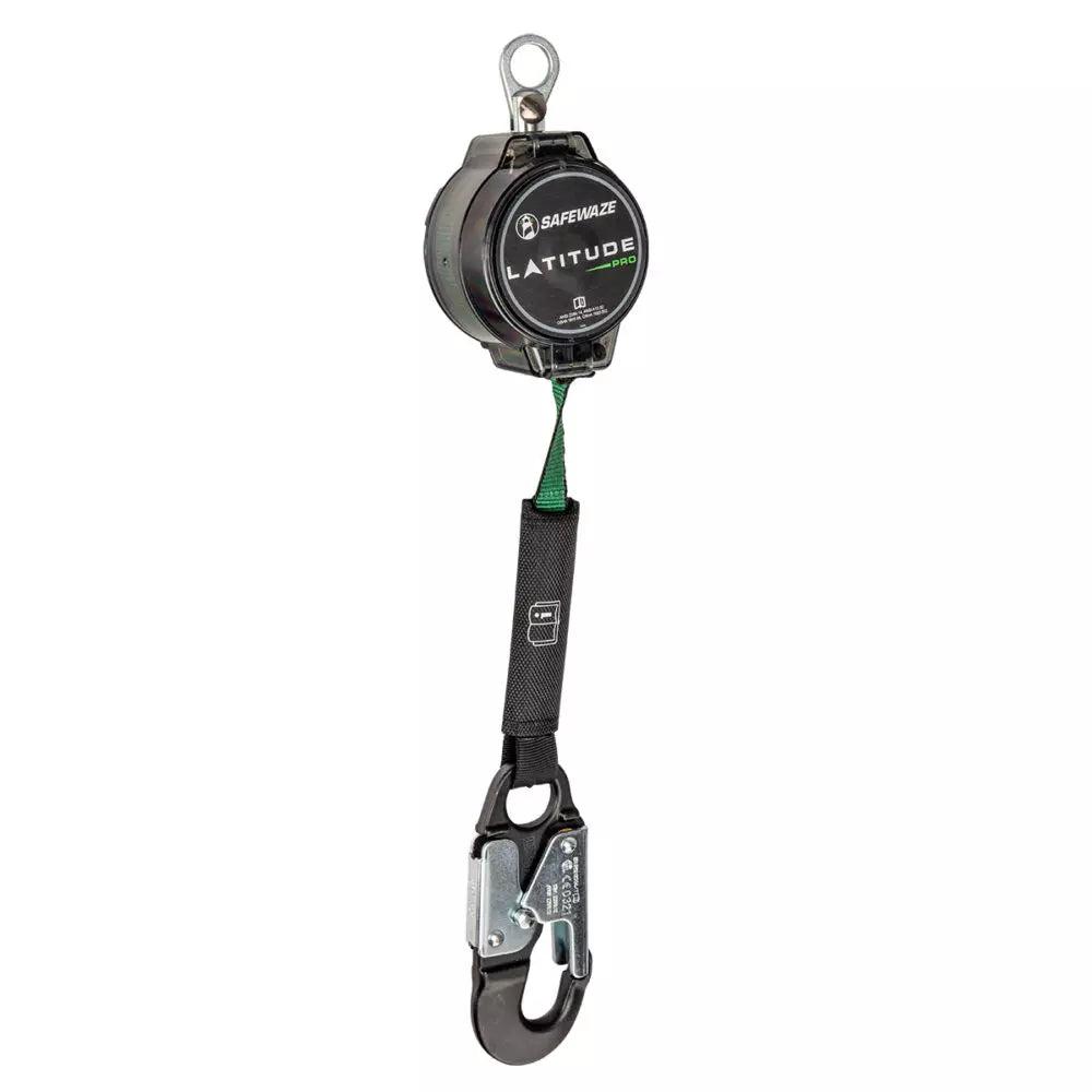 Latitude Pro 7' Single Web SRL-P: No Attachment, Hook 018-5001 Safewaze Alu Snap