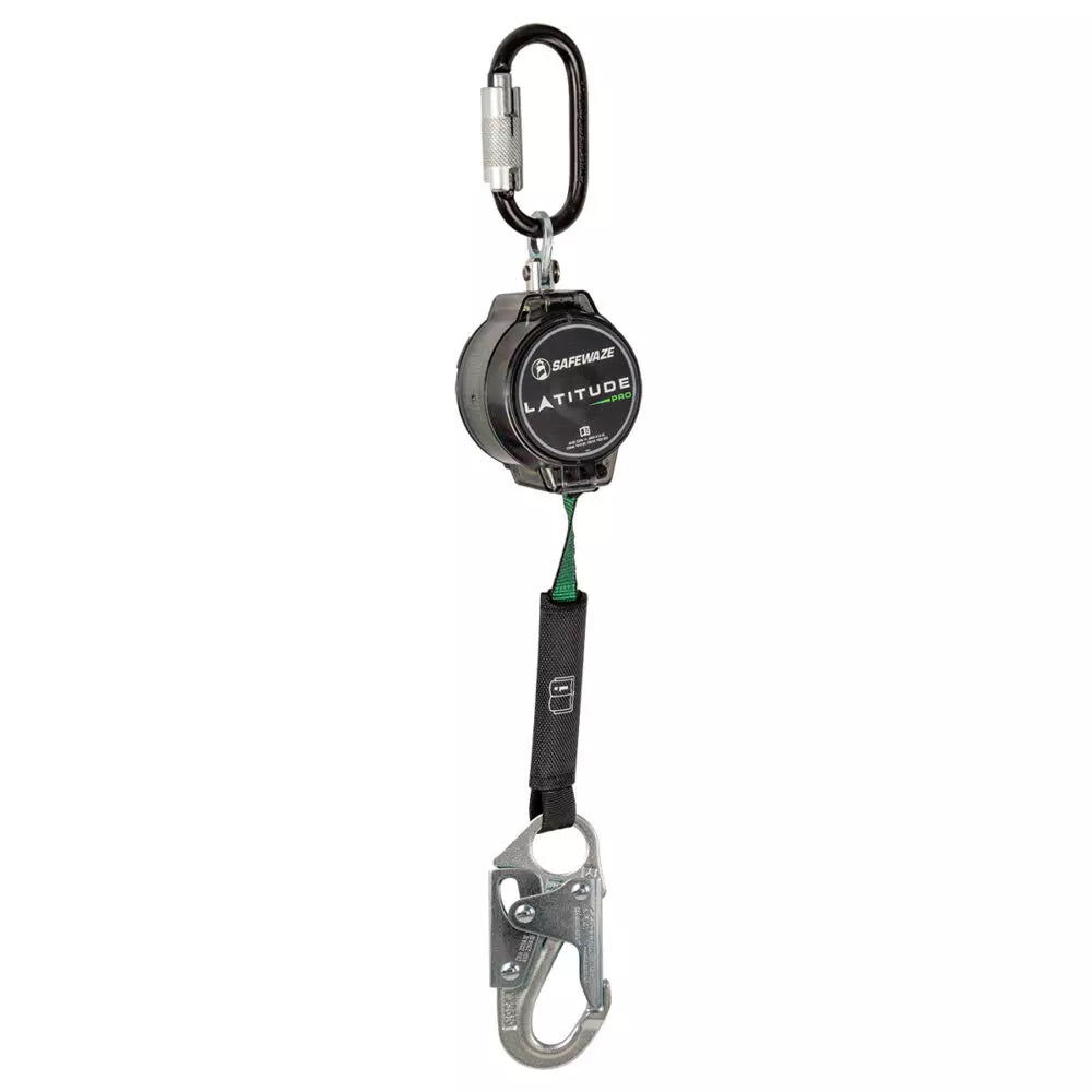 Latitude Pro 7' Single Web SRL-P: Triple Lock Carabiner, Hook 018-5008 Safewaze Snap