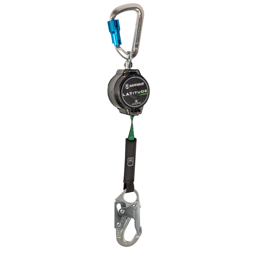 Latitude Pro 7′ Single Web SRL-P: Alu Carabiner 018-5012 Safewaze Snap